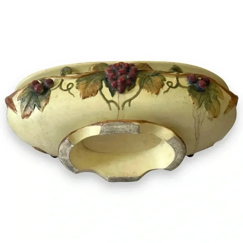 Weller Grape & Vine Motif Large Oval Porcelain Planter/Vase - Picture 4 of 6